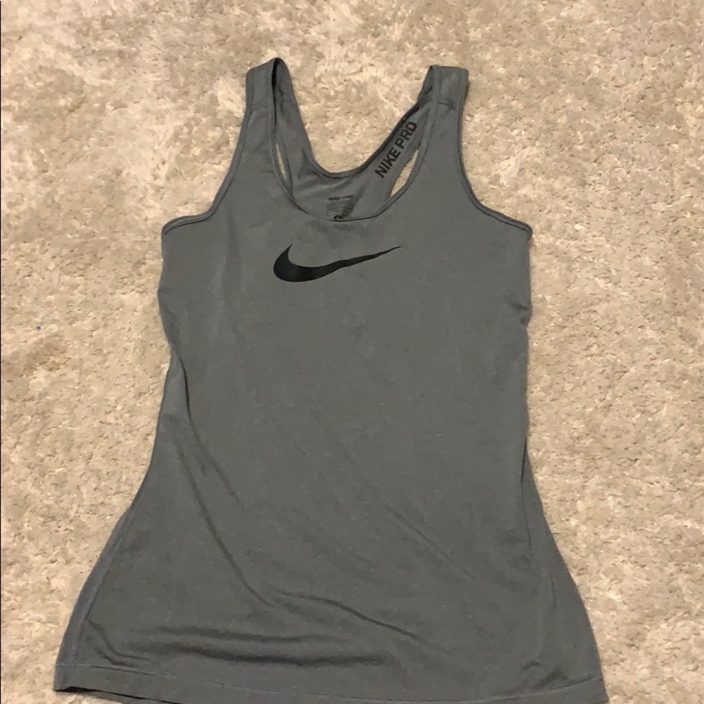 Gray Nike pro tank top